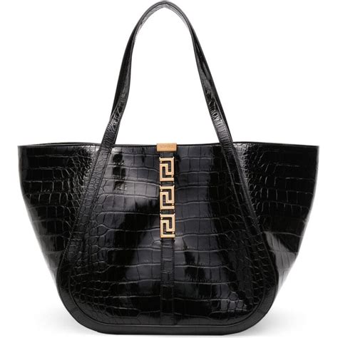 borse greche empire versace sconti|Versace Borsa La Greca Nylon Tote Bag .